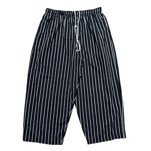 Vintage 90s Uncommon Thread Baggy Wide Leg Pinstriped Black Pants Size XL